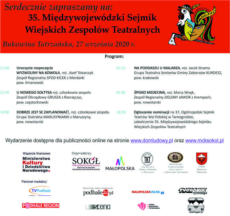 Dom Ludowy zaproszenie